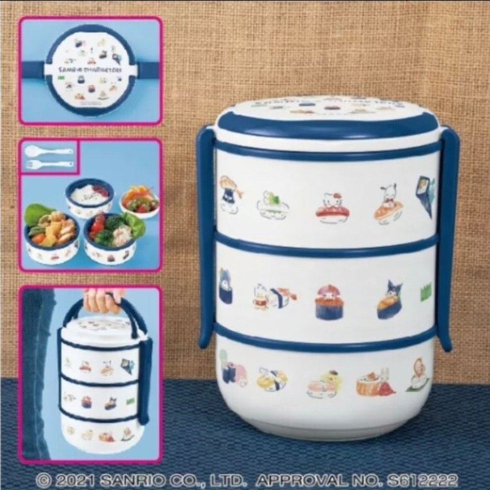 New Sanrio Characters Sushi 3 Layers Lunch Box